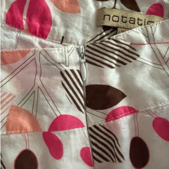 Notations Pleated Floral Knee Length 90s Skirt Medium - Picture 3 of 8